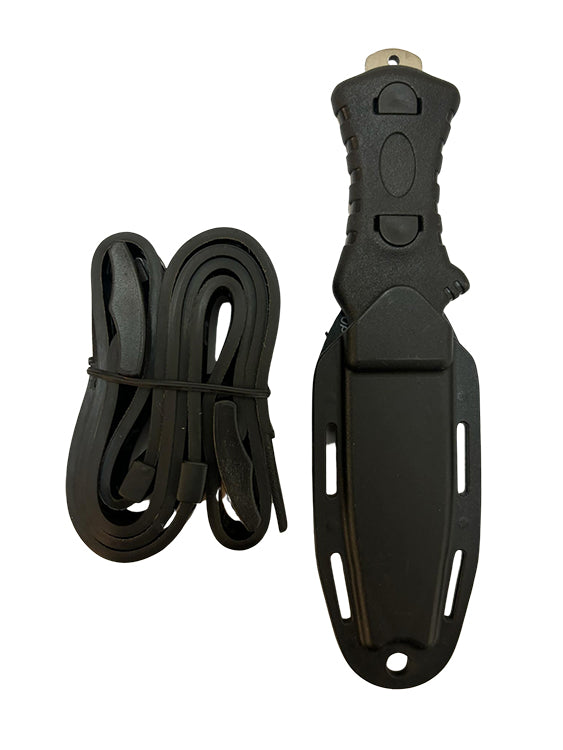 Blue Explorer Talon Dive Knife In Sheath With Strap