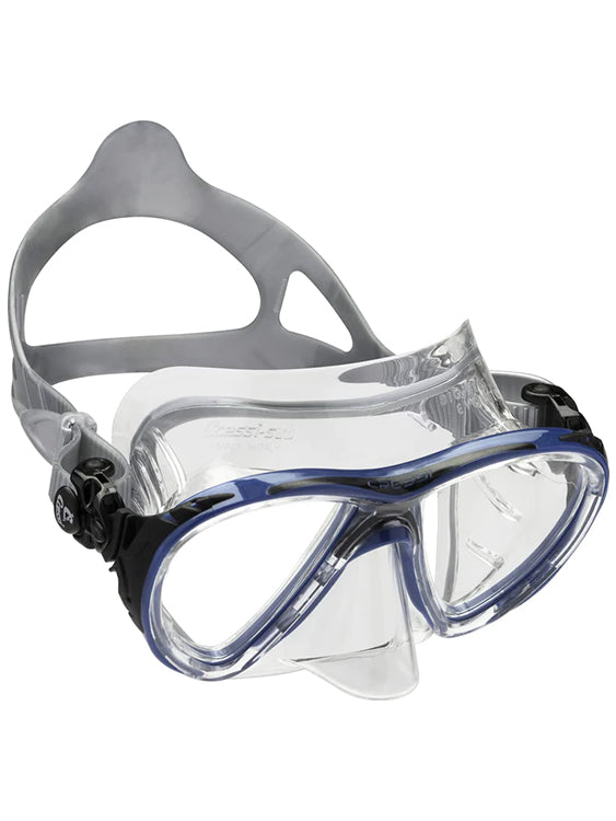 Cressi Big Eyes Evolution Crystal Prescription Dive Mask Clear Black Blue