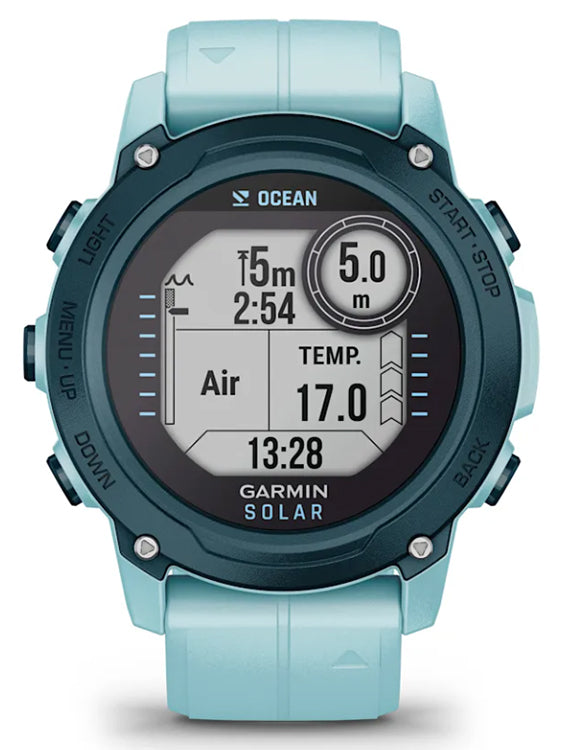 Garmin Descent G1 Solar Dive Computer Ocean Azure Dive Mode