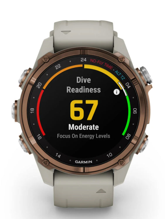 Garmin Descent Mk3i 43mm Dive Computer Front Dive Readiness