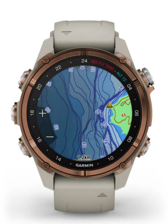 Garmin Descent Mk3i 43mm Dive Computer Front Maps