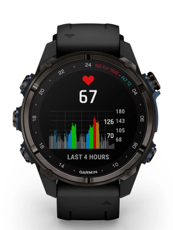 Garmin Descent Mk3i Carbon DLC Titanium Dive Computer Front Heart Rate