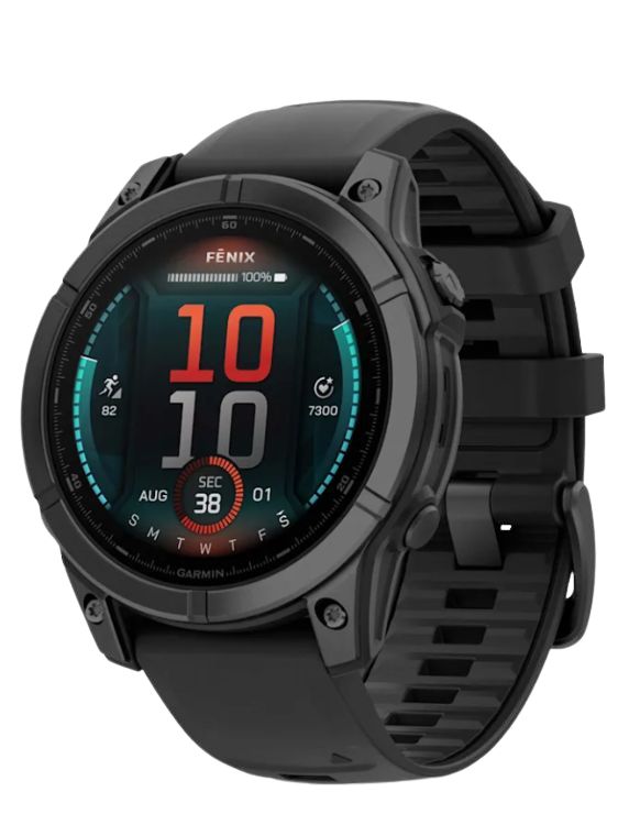 Garmin Fenix E 47mm AMOLED Slate Grey with Black Silicone Band