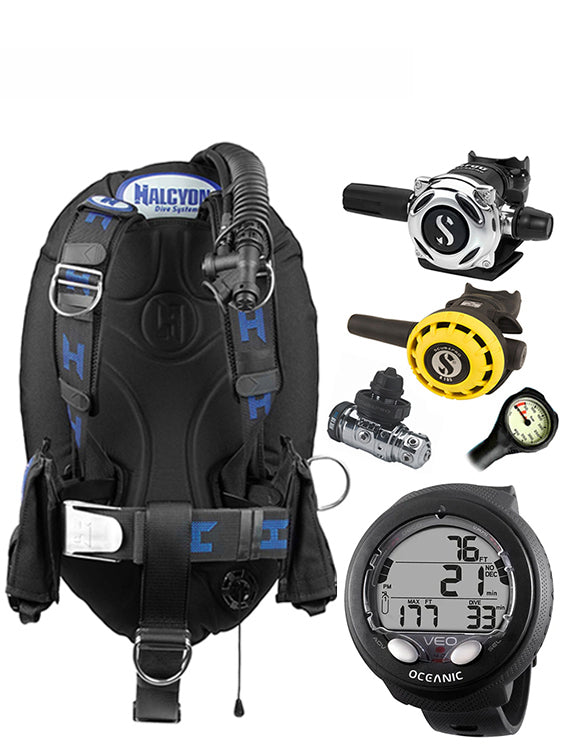 Halcyon Infinity, Scubapro MK19 Regulator Set & Dive Computer (Scuba Package)