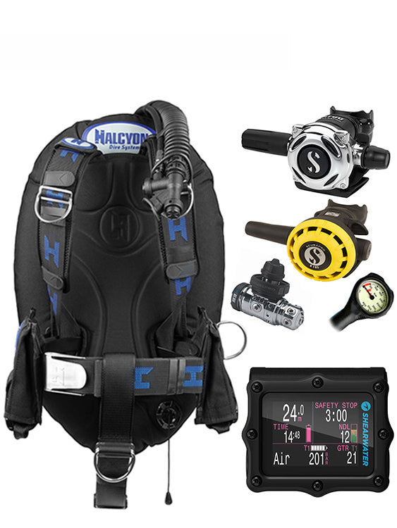 Halcyon Infinity, Scubapro MK19 Regulator Set & Dive Computer (Scuba Package)