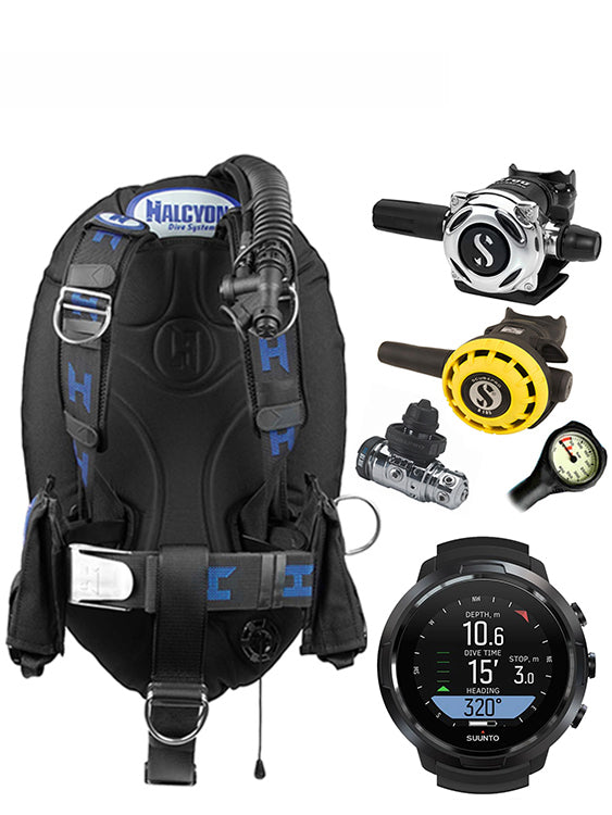 Halcyon Infinity, Scubapro MK19 Regulator Set & Dive Computer (Scuba Package)