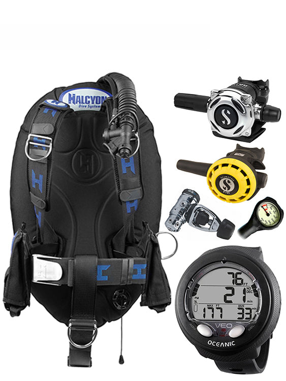 Halcyon Infinity, Scubapro MK19 Regulator Set & Dive Computer (Scuba Package)