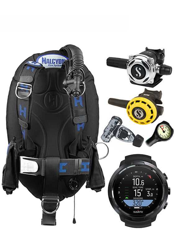 Halcyon Infinity, Scubapro MK19 Regulator Set & Dive Computer (Scuba Package)