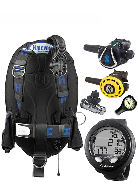 Halcyon Infinity, Scubapro MK19 Regulator Set & Dive Computer (Scuba Package)