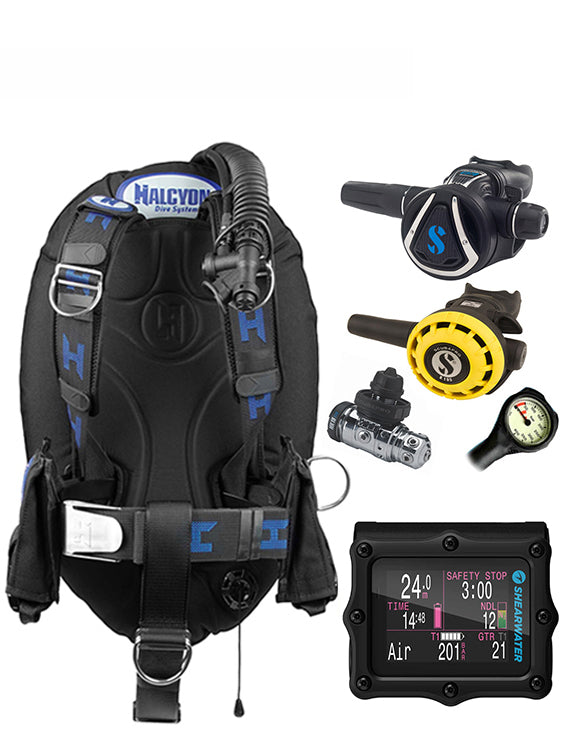 Halcyon Infinity, Scubapro MK19 Regulator Set & Dive Computer (Scuba Package)