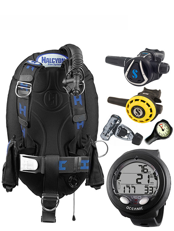 Halcyon Infinity, Scubapro MK19 Regulator Set & Dive Computer (Scuba Package)