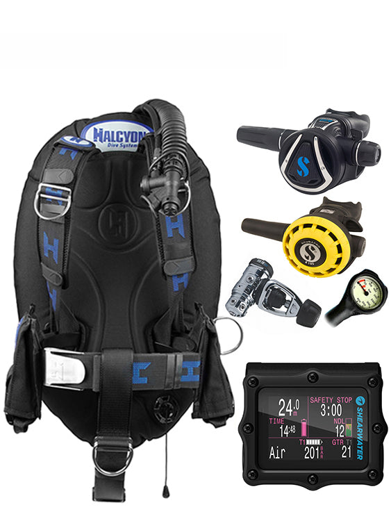 Halcyon Infinity, Scubapro MK19 Regulator Set & Dive Computer (Scuba Package)