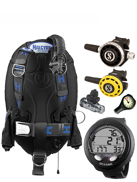 Halcyon Infinity, Scubapro MK19 Regulator Set & Dive Computer (Scuba Package)