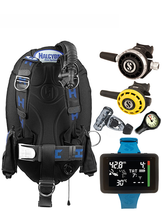 Halcyon Infinity, Scubapro MK19 Regulator Set & Dive Computer (Scuba Package)