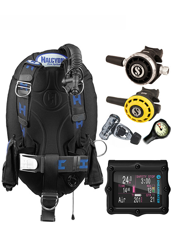 Halcyon Infinity, Scubapro MK19 Regulator Set & Dive Computer (Scuba Package)