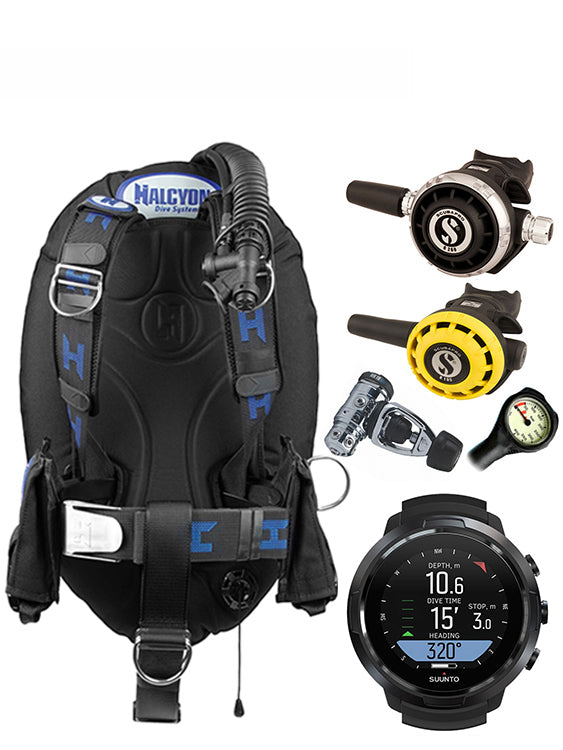 Halcyon Infinity, Scubapro MK19 Regulator Set & Dive Computer (Scuba Package)