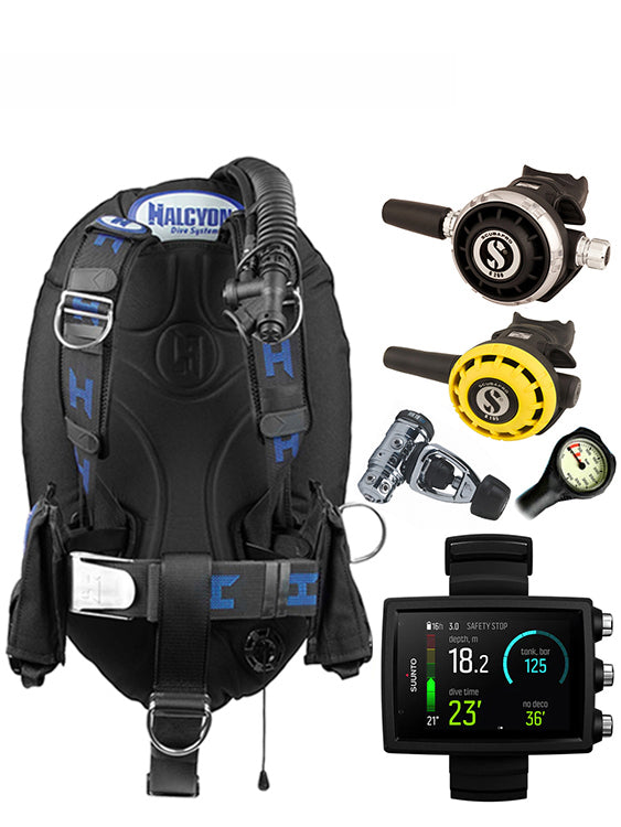 Halcyon Infinity, Scubapro MK19 Regulator Set & Dive Computer (Scuba Package)