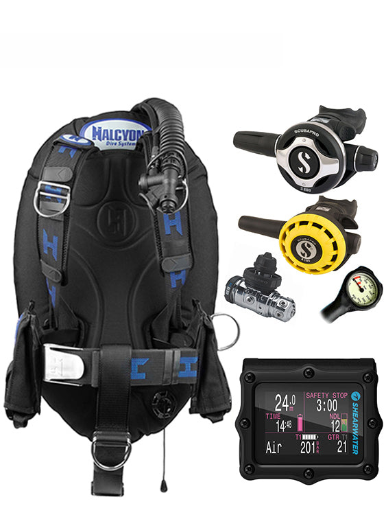 Halcyon Infinity, Scubapro MK19 Regulator Set & Dive Computer (Scuba Package)