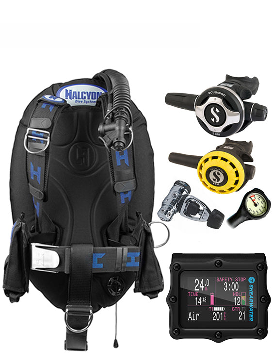 Halcyon Infinity, Scubapro MK19 Regulator Set & Dive Computer (Scuba Package)