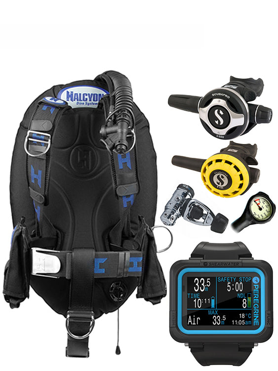 Halcyon Infinity, Scubapro MK19 Regulator Set & Dive Computer (Scuba Package)