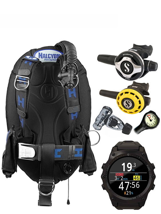 Halcyon Infinity, Scubapro MK19 Regulator Set & Dive Computer (Scuba Package)