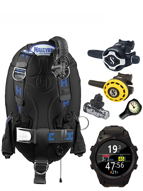 Halcyon Infinity, Scubapro MK19 Regulator Set & Dive Computer (Scuba Package)