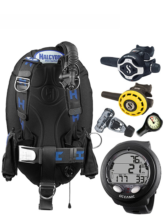 Halcyon Infinity, Scubapro MK19 Regulator Set & Dive Computer (Scuba Package)