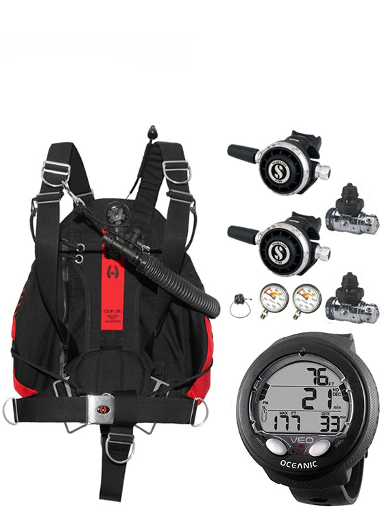 Hollis Katana 2, Scubapro Sidemount Regulator & Dive Computer (Sidemount Package)