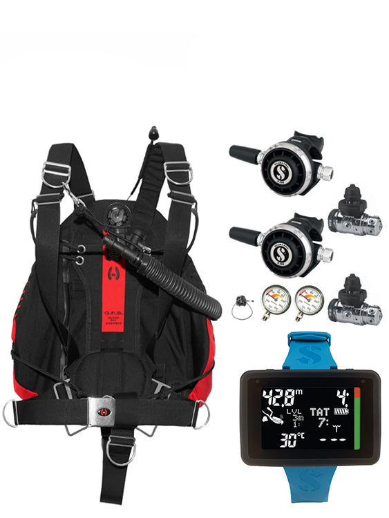 Hollis Katana 2, Scubapro Sidemount Regulator & Dive Computer (Sidemount Package)