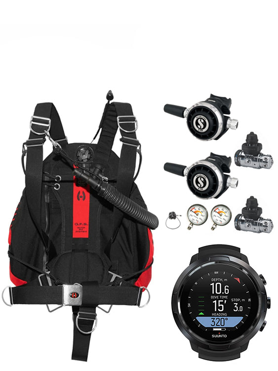 Hollis Katana 2, Scubapro Sidemount Regulator & Dive Computer (Sidemount Package)