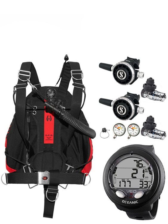 Hollis Katana 2, Scubapro Sidemount Regulator & Dive Computer (Sidemount Package)