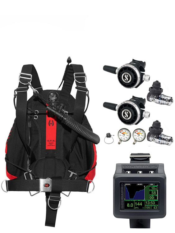 Hollis Katana 2, Scubapro Sidemount Regulator & Dive Computer (Sidemount Package)