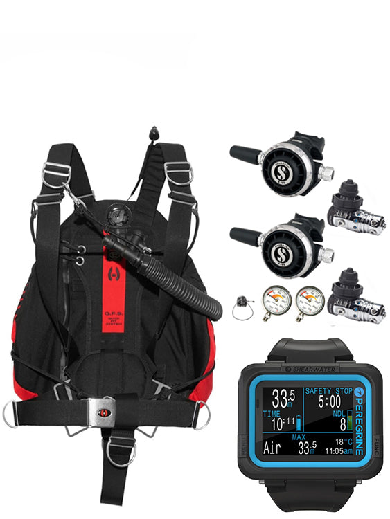 Hollis Katana 2, Scubapro Sidemount Regulator & Dive Computer (Sidemount Package)