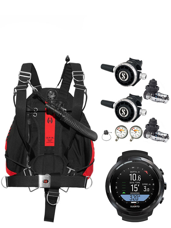 Hollis Katana 2, Scubapro Sidemount Regulator & Dive Computer (Sidemount Package)