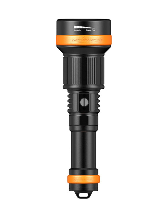 Orcatorch ZD710 MK2 Adjustable Beam 2700 Lumen Dive Torch Bottom