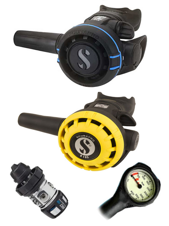 Scubapro MK2 Evo R105 / R195 Octopus Regulator Set DIN