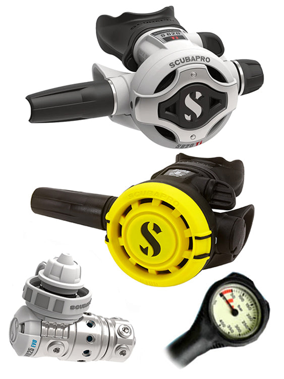 Scubapro MK25 Evo S620Ti White Regulator Set R105 Octopus DIN