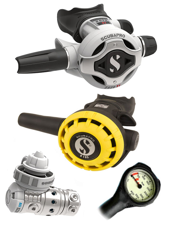 Scubapro MK25 Evo S620Ti White Regulator Set R195 Octopus DIN