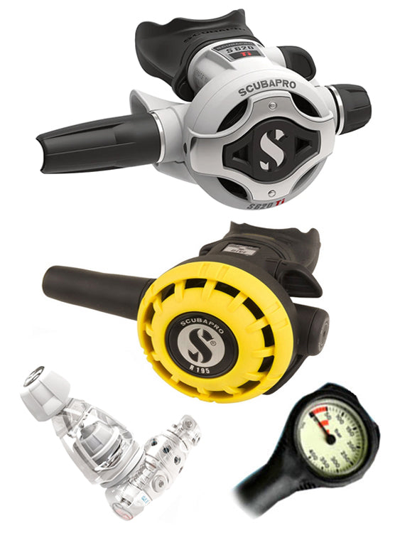 Scubapro MK25 Evo S620Ti White Regulator Set R195 Octopus Yoke