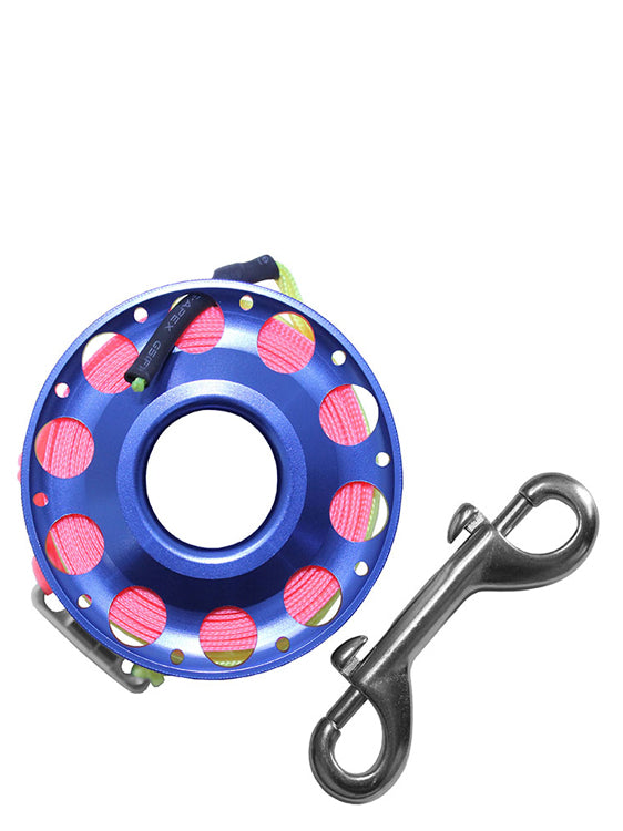 Scuba Diving Reel Spool with Stainless Steel Snap Bolt Clip SMB Safety  Sausage Finger Spool for